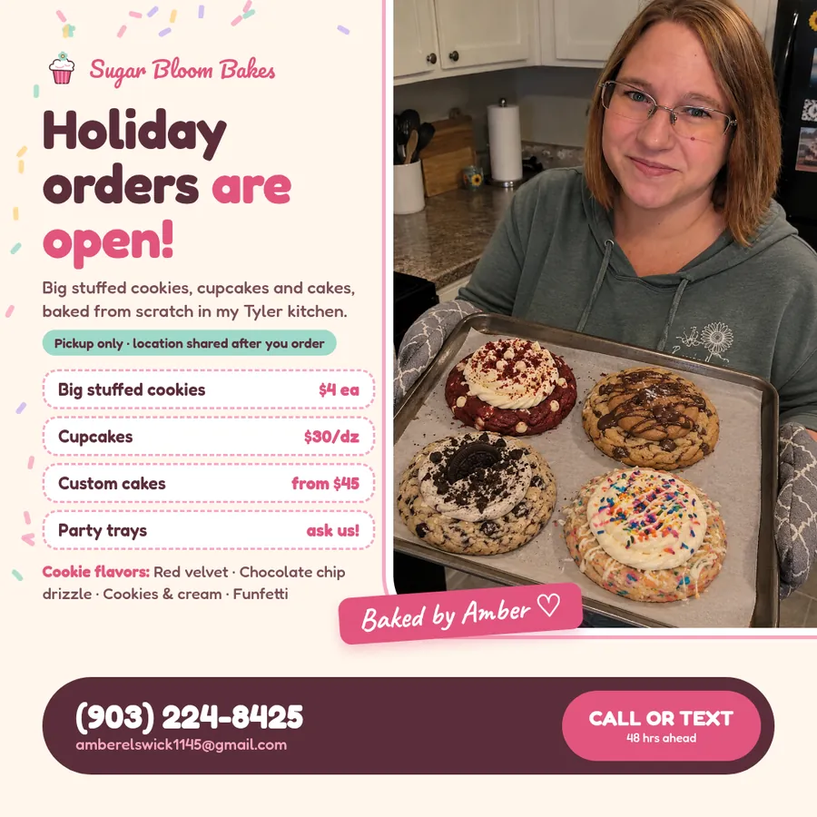 Sugar Bloom Bakes Ad: Instagram / Facebook ad · 1080×1080