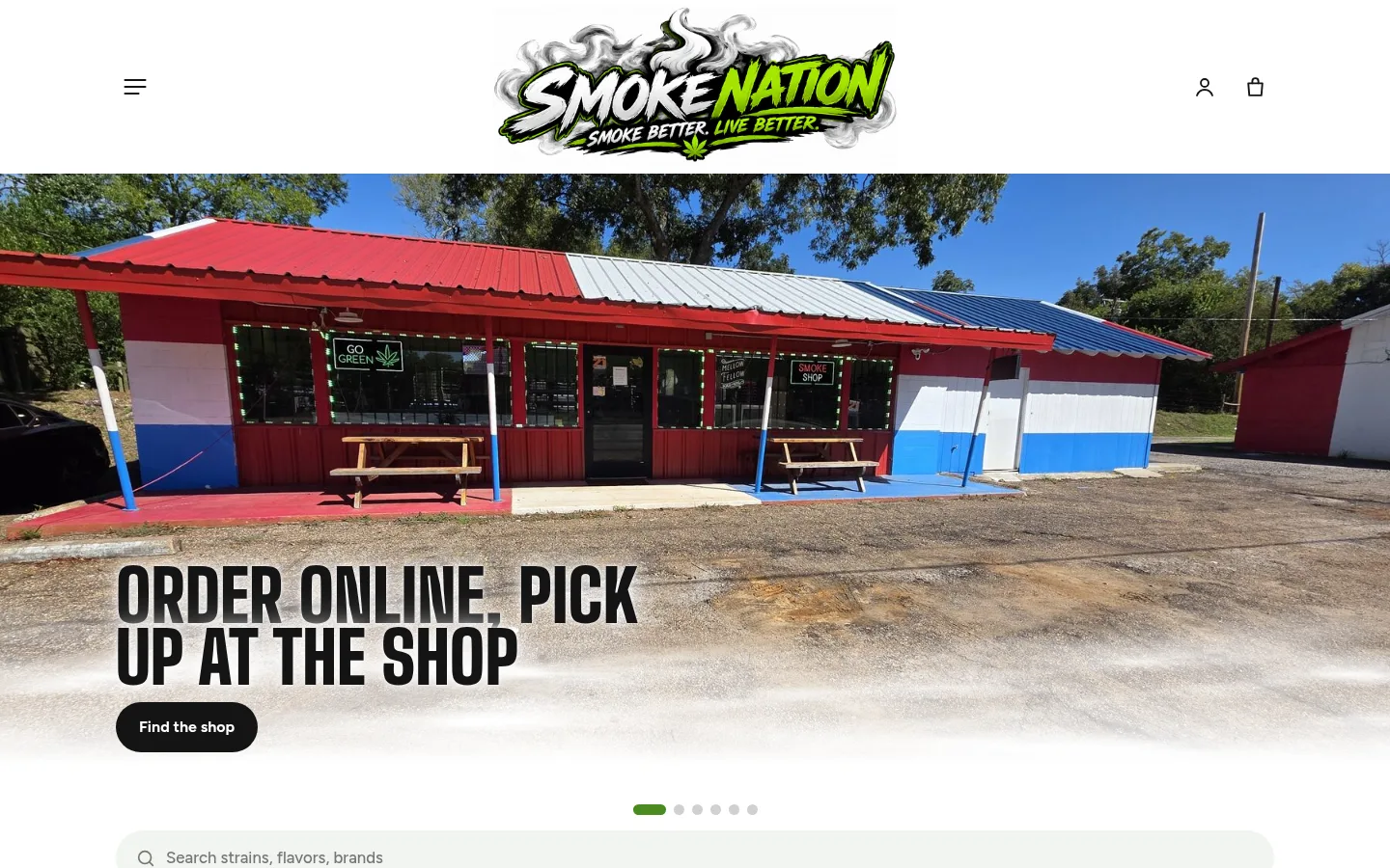 Screenshot of the Smoke Nation website